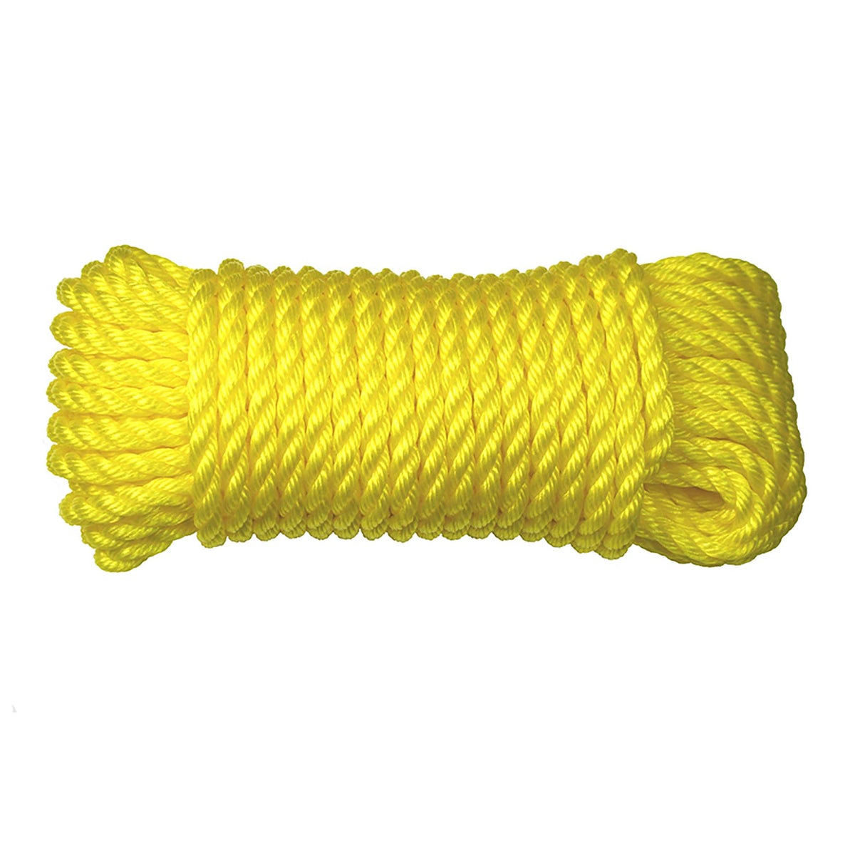 Corde de polypropylène torsadée de 3/8&#39;&#39;, jaune - 50&#39;