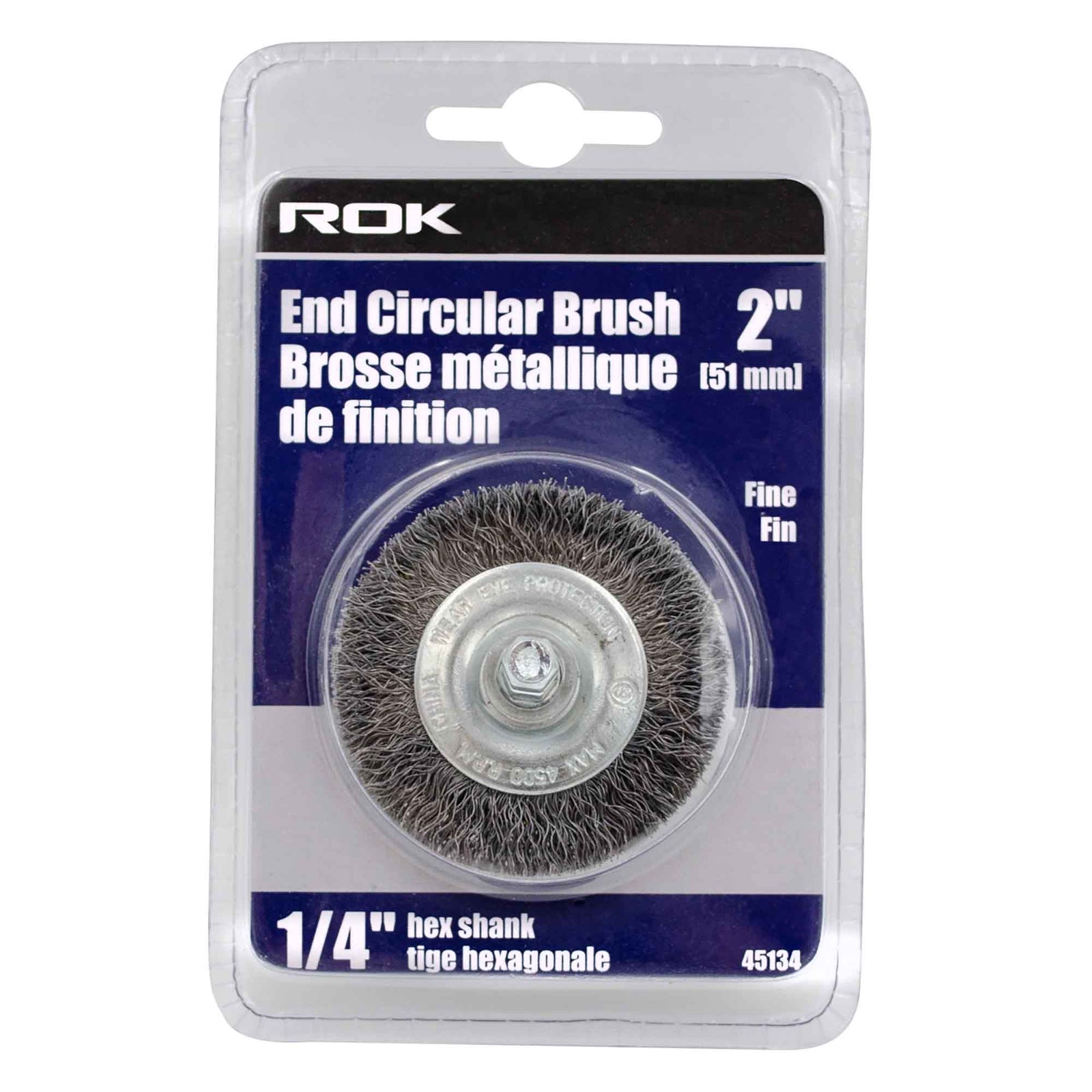 Brosse métallique de finition, 2'' (fin)