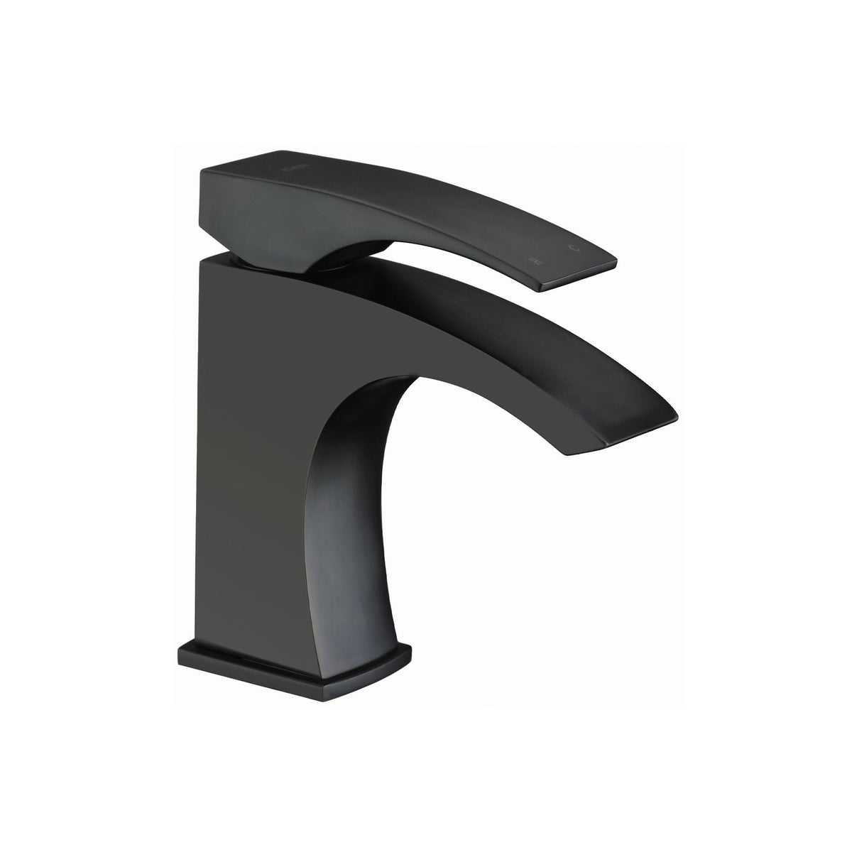 Robinet de lavabo de forme arrondi ROSANA, noir mat