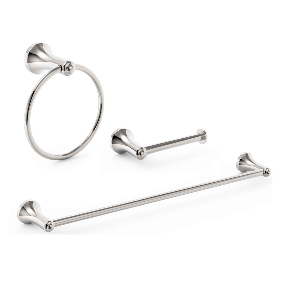Ensemble d&#39;accessoires de salle de bain Laia, chrome (3 pièces)