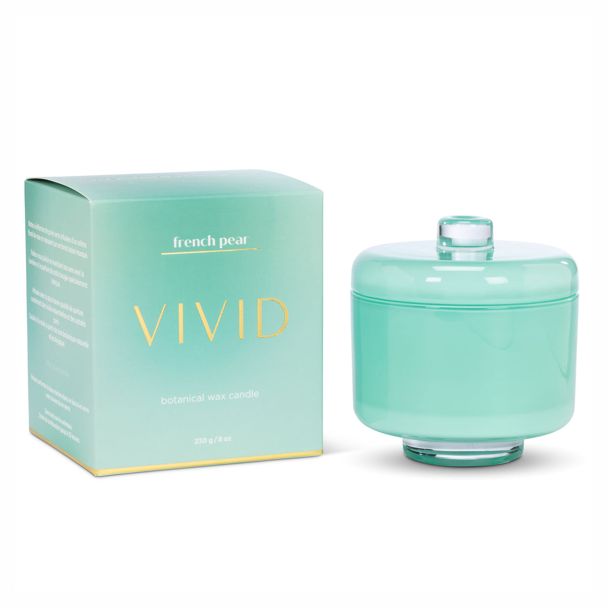 Chandelle au parfum de poire française dans pot sur pied, 230 g