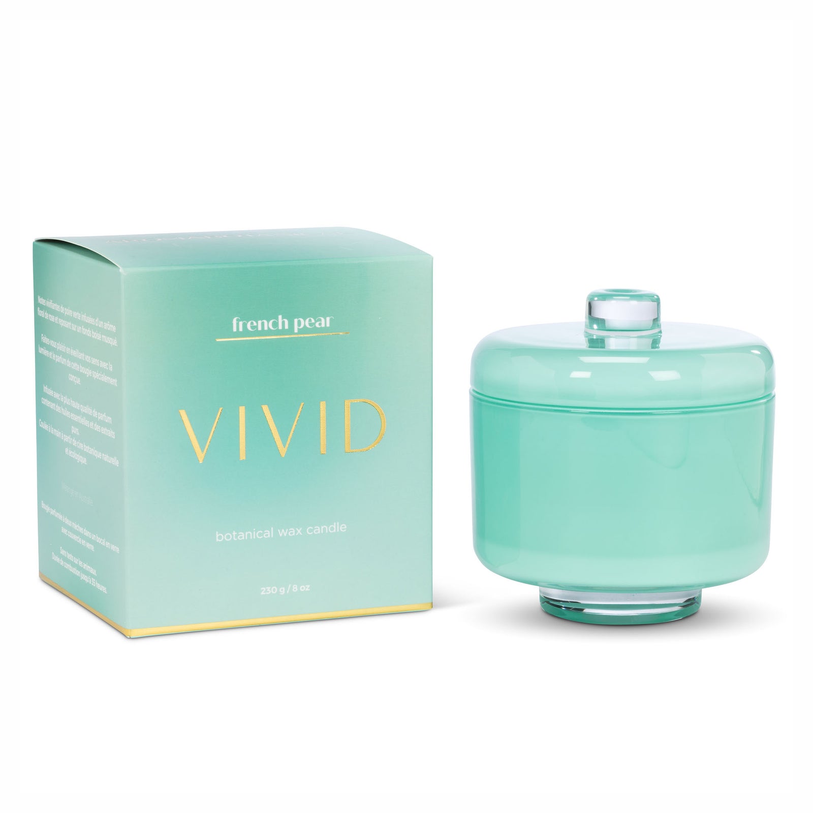 Chandelle au parfum de poire française dans pot sur pied, 230 g