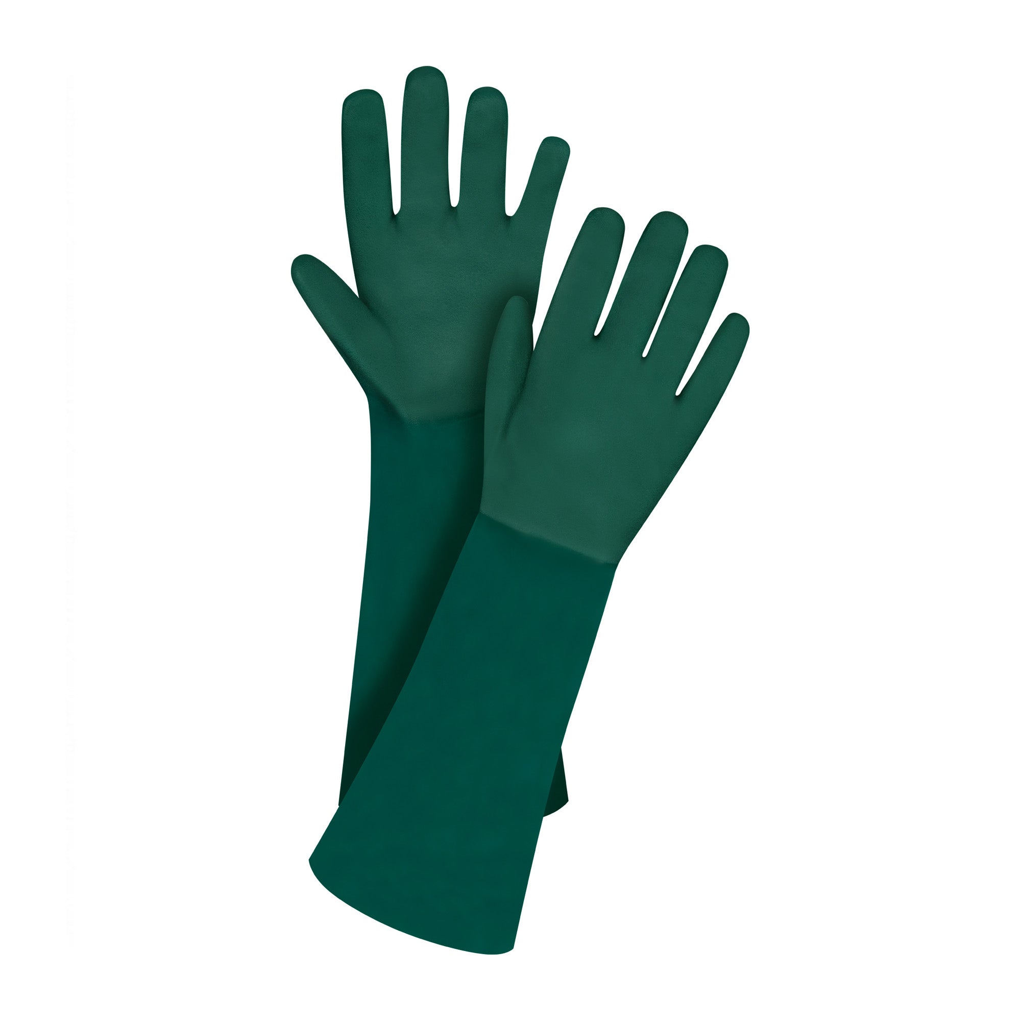 Gants de 18" doublement enduit de PVC vert, grand