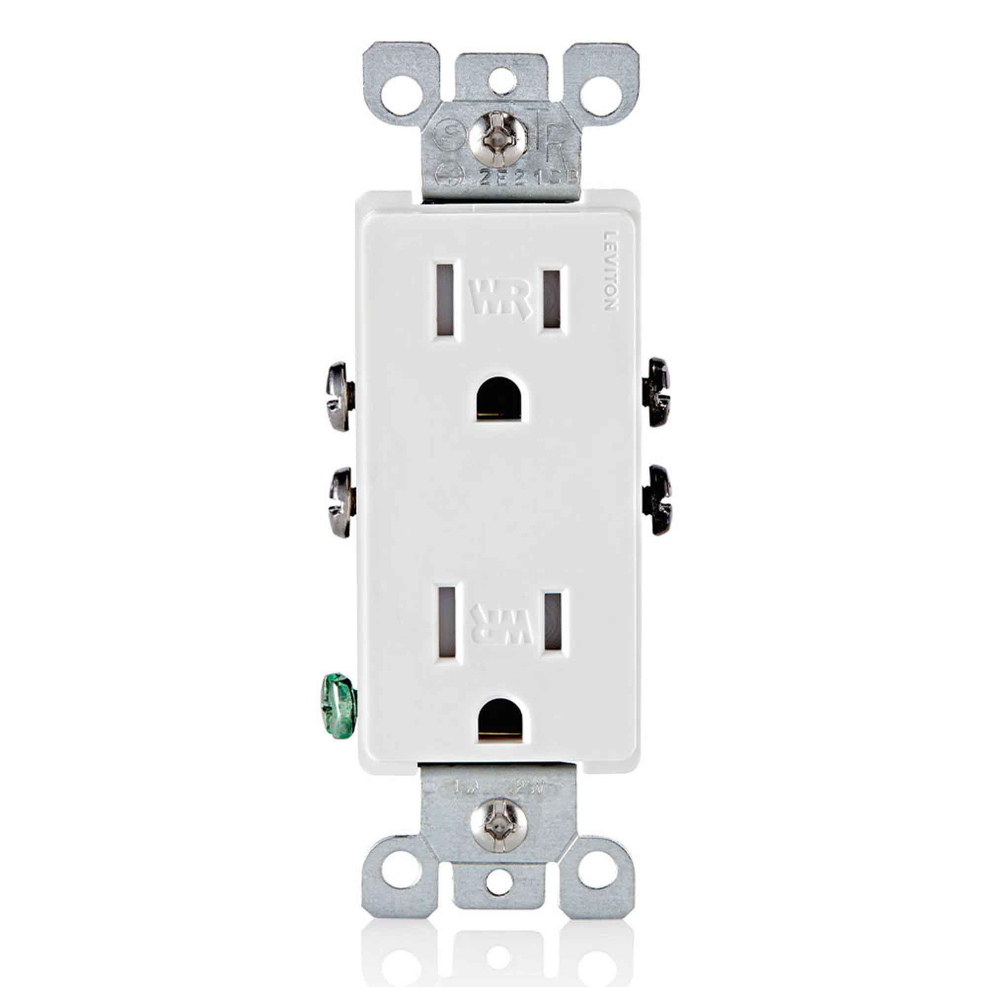 Prise Decora intempérisé inviolable de 15 A / 125 V, blanc