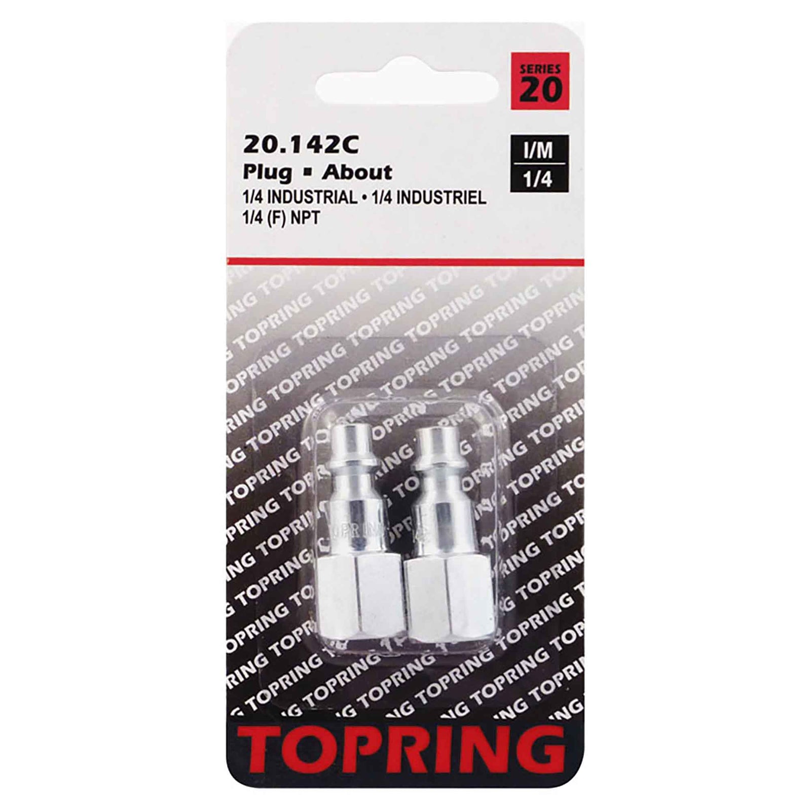 About d'air comprimé de 1/4 industriel x 1/4 (F) NPT, 2 pièces