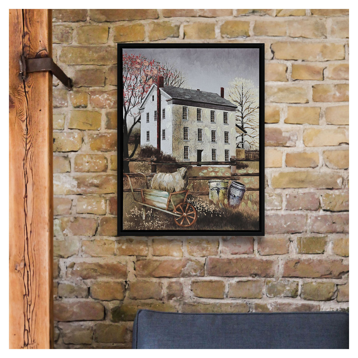 Canevas d’une vieille maison de ferme, 13" x 16-3/4''