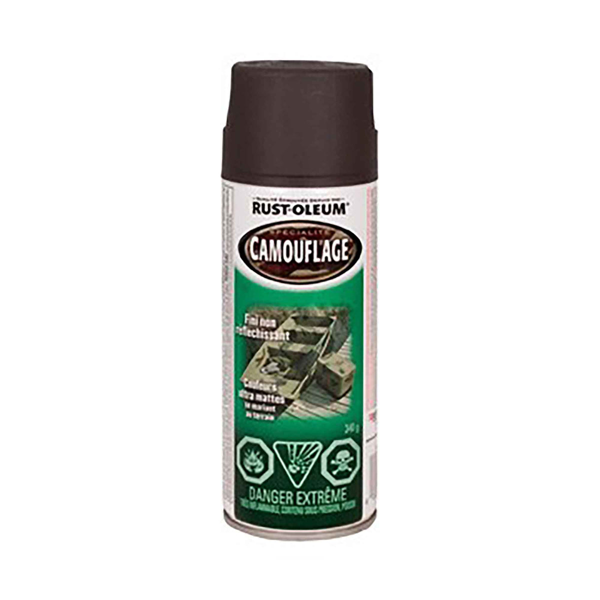 Peinture en aérosol Spécialité Camouflage brun terre ultra mat, 340 g