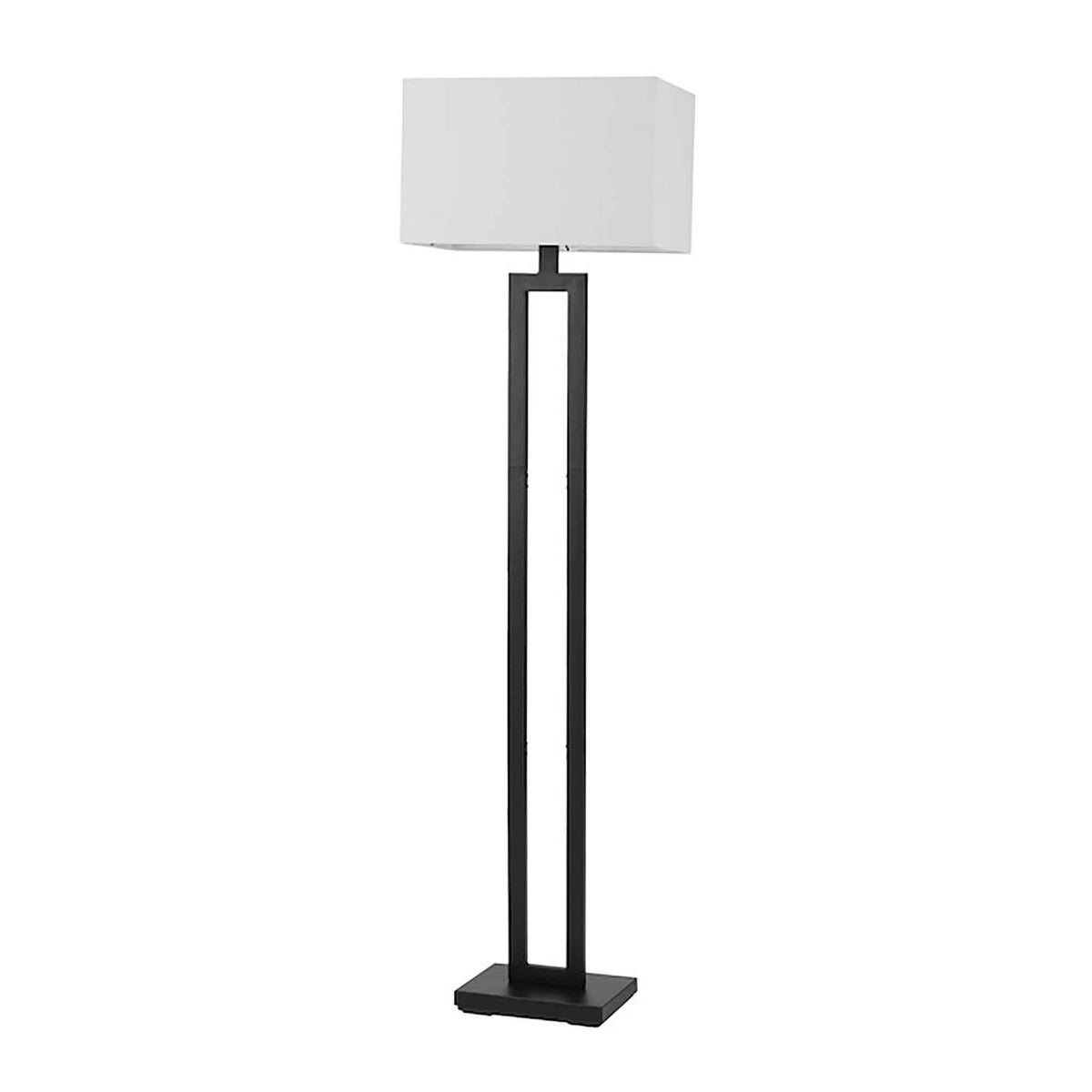 Lampe sur pied D&#39;Alessio en métal en noir mat, 58&quot;