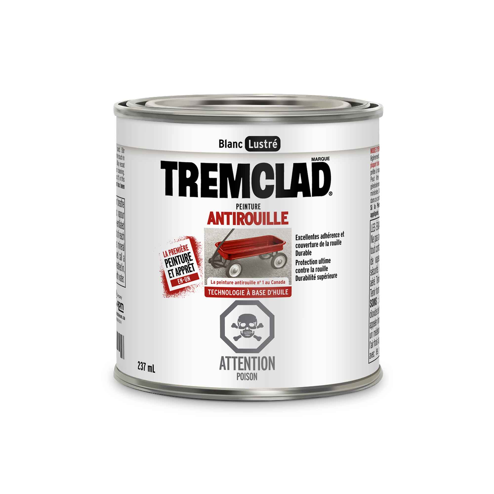 Tremclad peinture antirouille à base d'huile blanc lustré, 237 ml