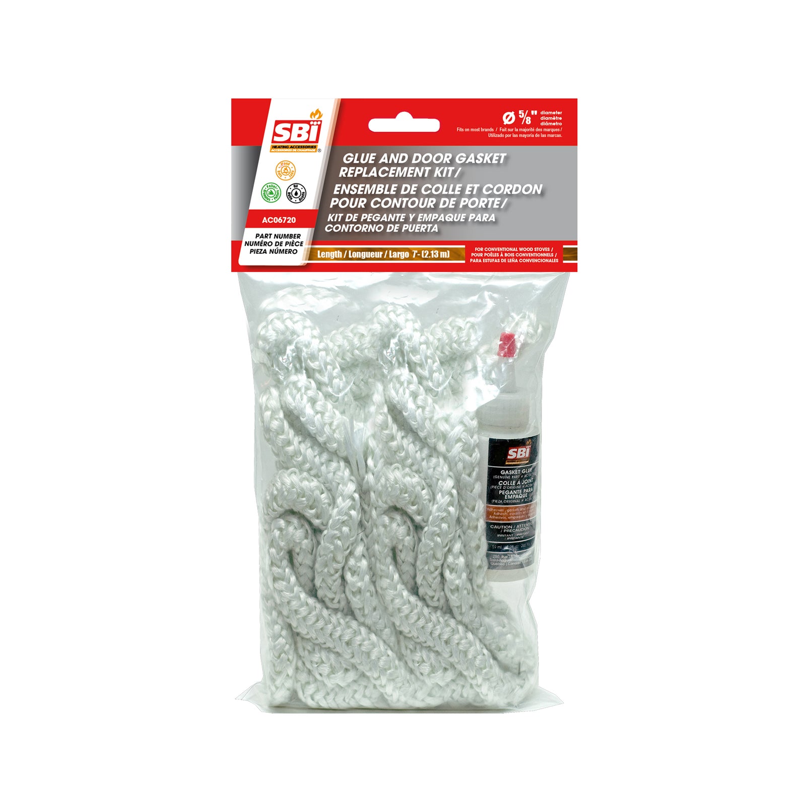 Cordon rond blanc 5/8" x 7' 