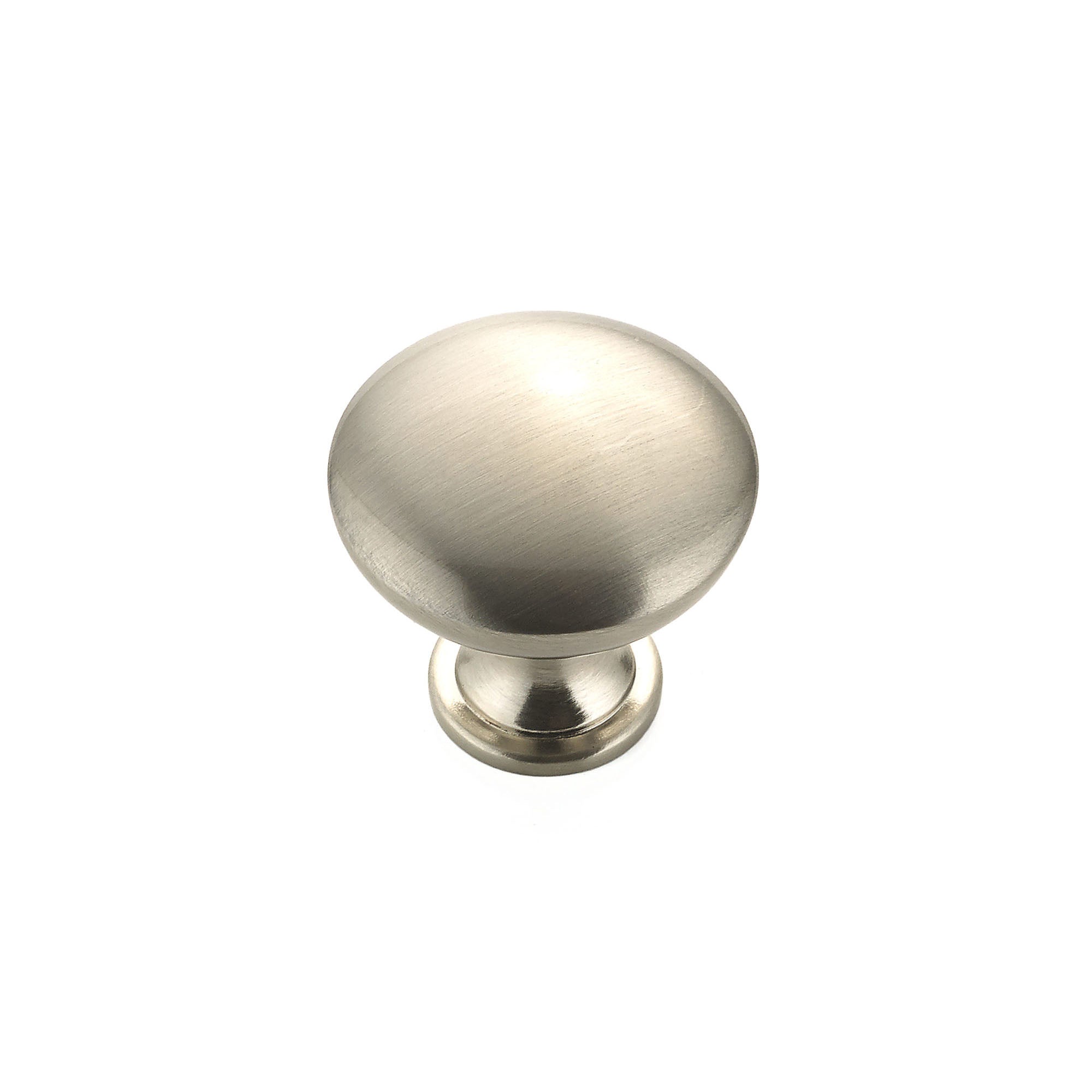 Bouton contemporain en métal nickel brossé, # 9041