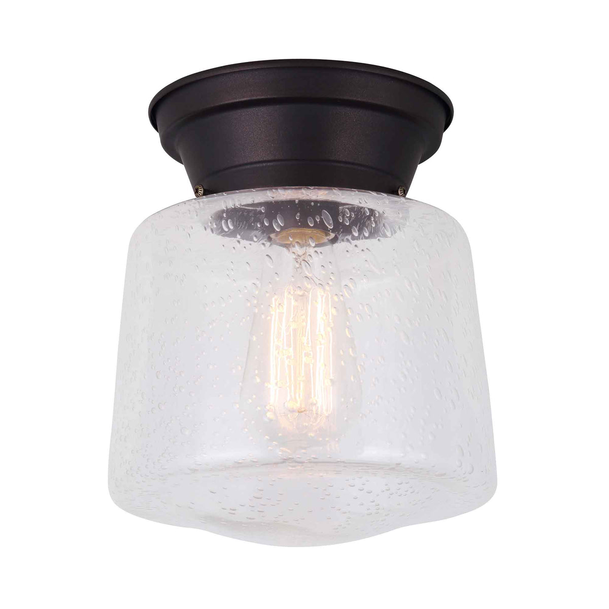 Plafonnier Mill à 1 lumière, bronze huilé