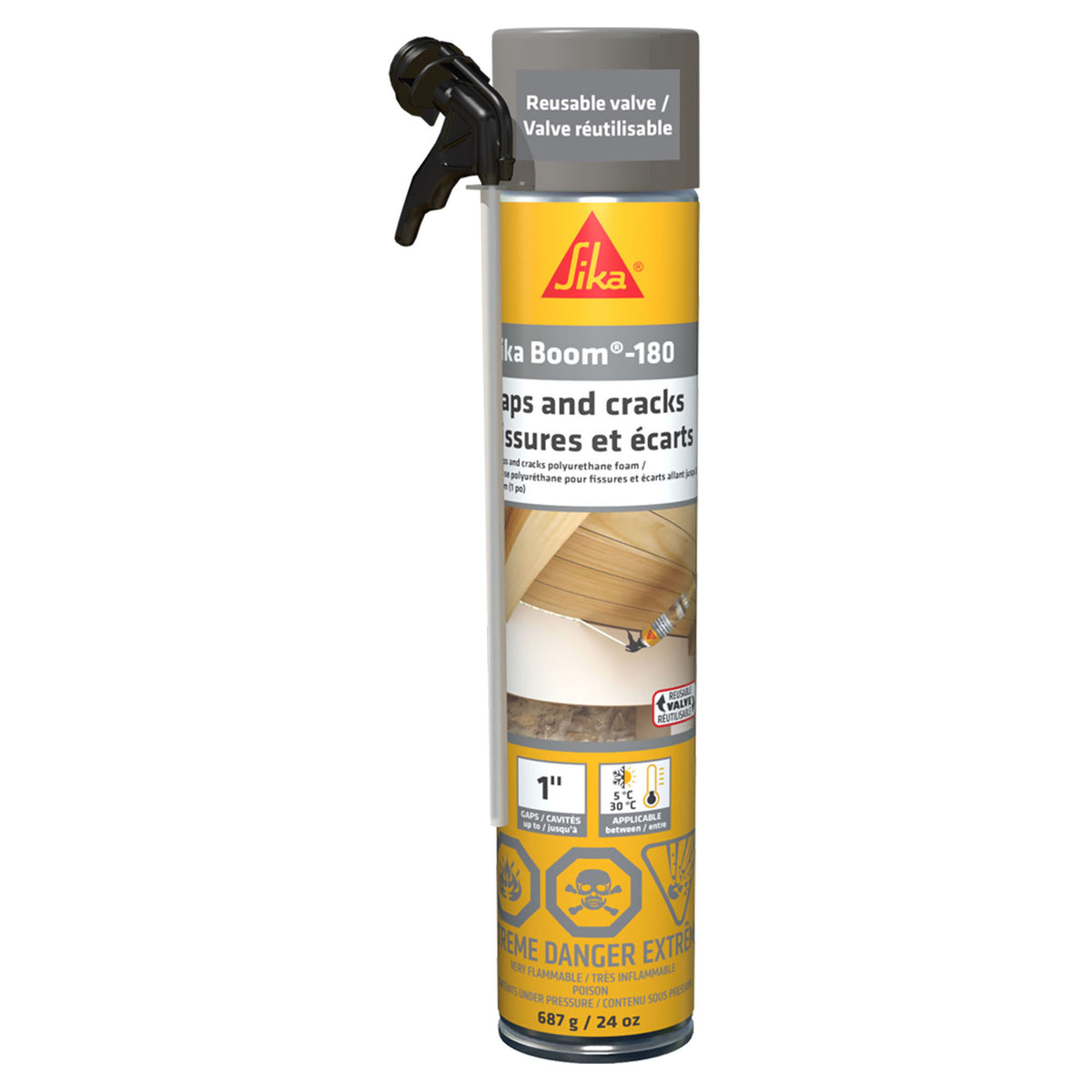 Mousse expansive pour un usage général Sika Boom-180, 687 g (jusqu'à 1'')