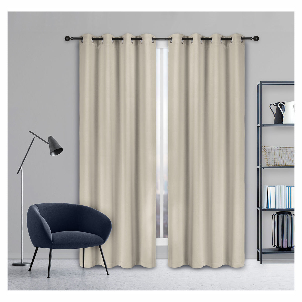 Rideau coupe-lumière Peyote, beige