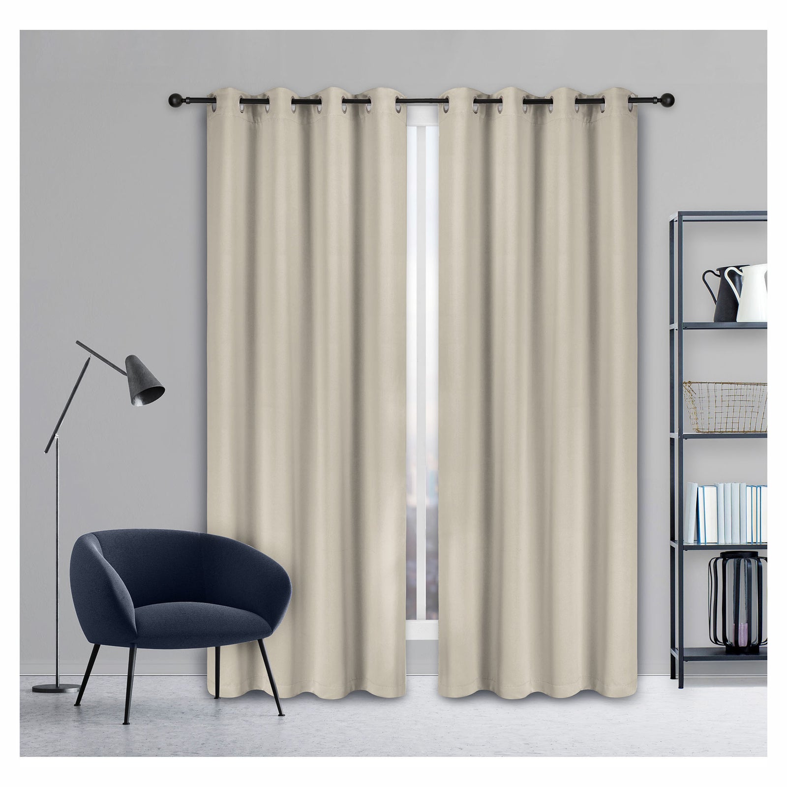 Rideau coupe-lumière Peyote, beige