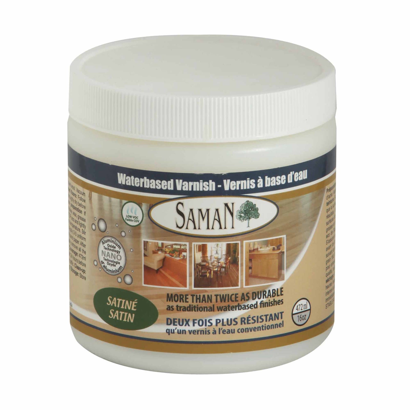 Vernis à base d'eau satiné, 472 ml        