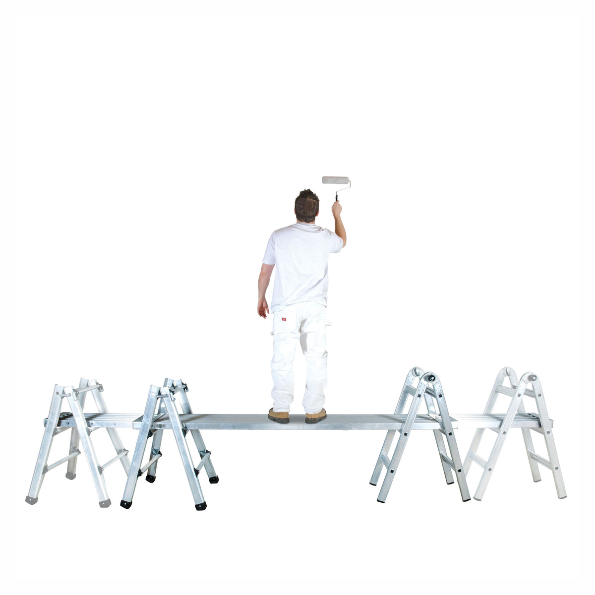 Plateforme extensible et ajustable en aluminium pour escabeaux, 8' à 13'