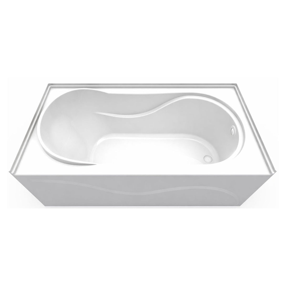 Baignoire ergonomique avec jupe Nova, 60'' x 32'' (drain à droite)