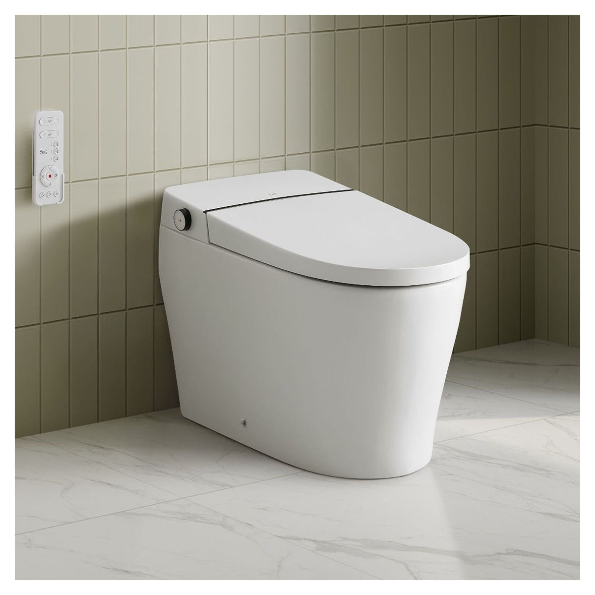 Toilette intelligente Ella à bidet avec réservoir intégré, 15,6" x 27,1" x 19,6"