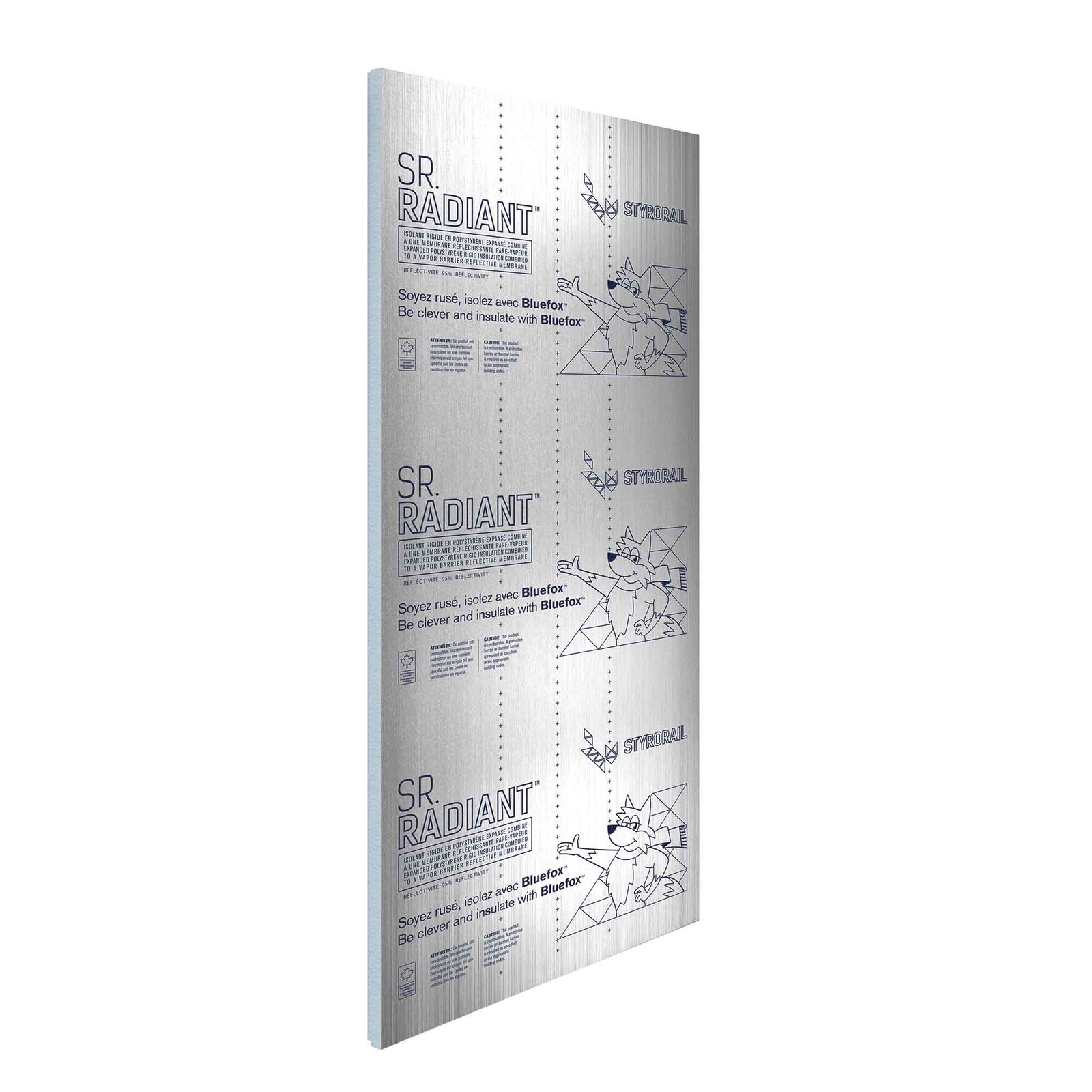 Panneau isolant rigide SR.RADIANT, 3-1/8'' x 4' x 8'' (R17.2 / 10 PSI)