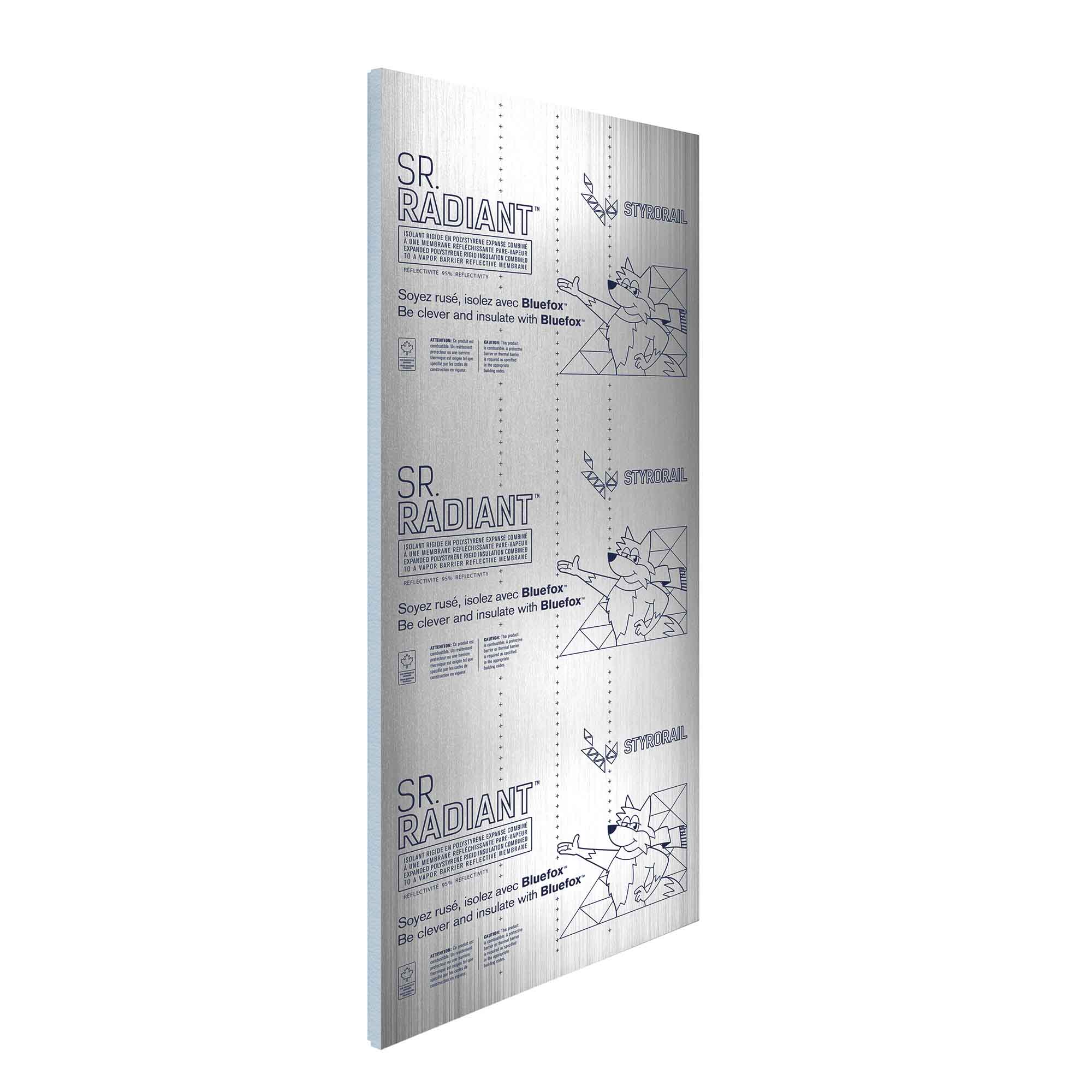 Panneau isolant rigide SR.RADIANT, 3'' x 4' x 8' (R17 / 10 PSI ...