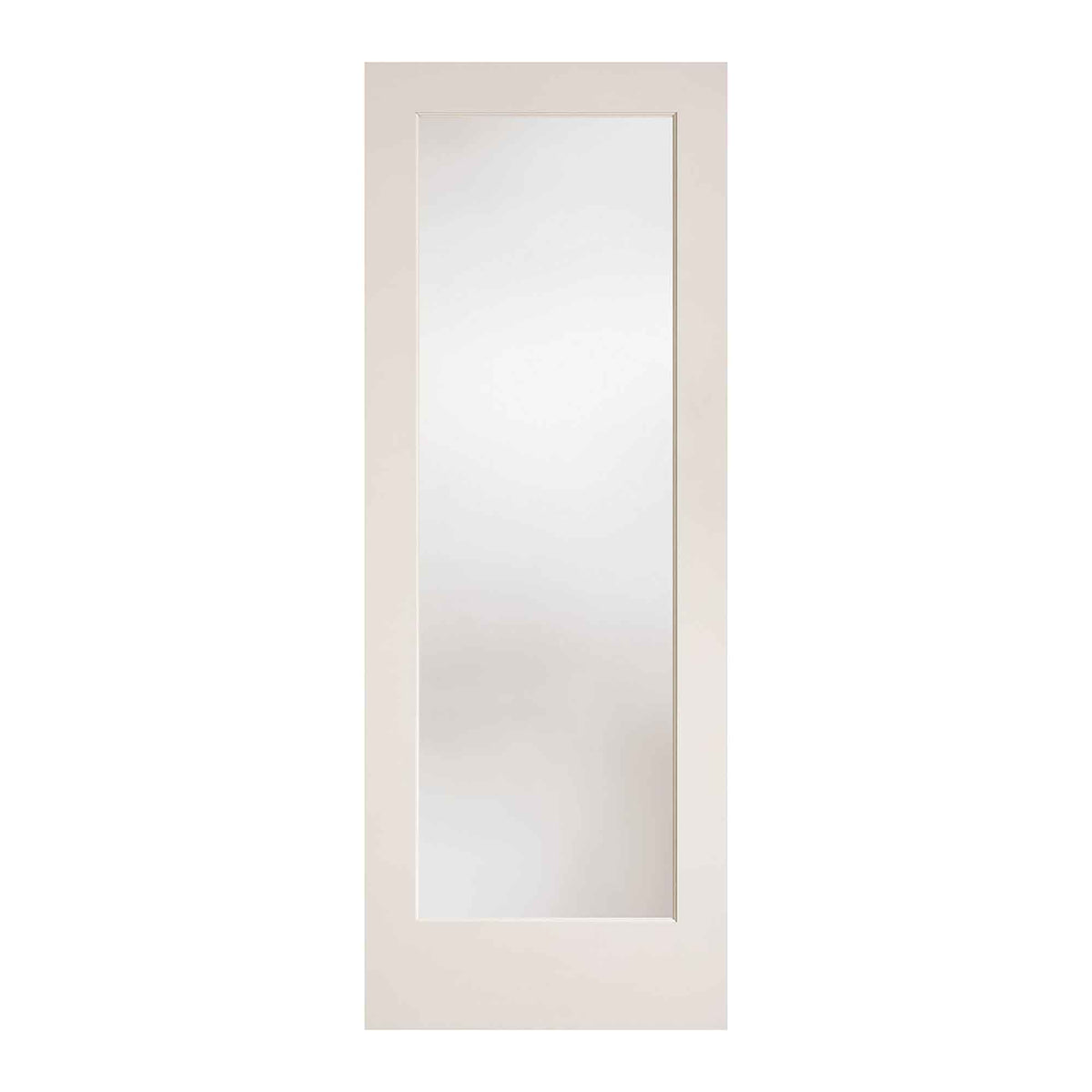 Porte Française de style Shaker à 1 verre laminé avec apprêt blanc, 30&#39;&#39; x 80&#39;&#39; 