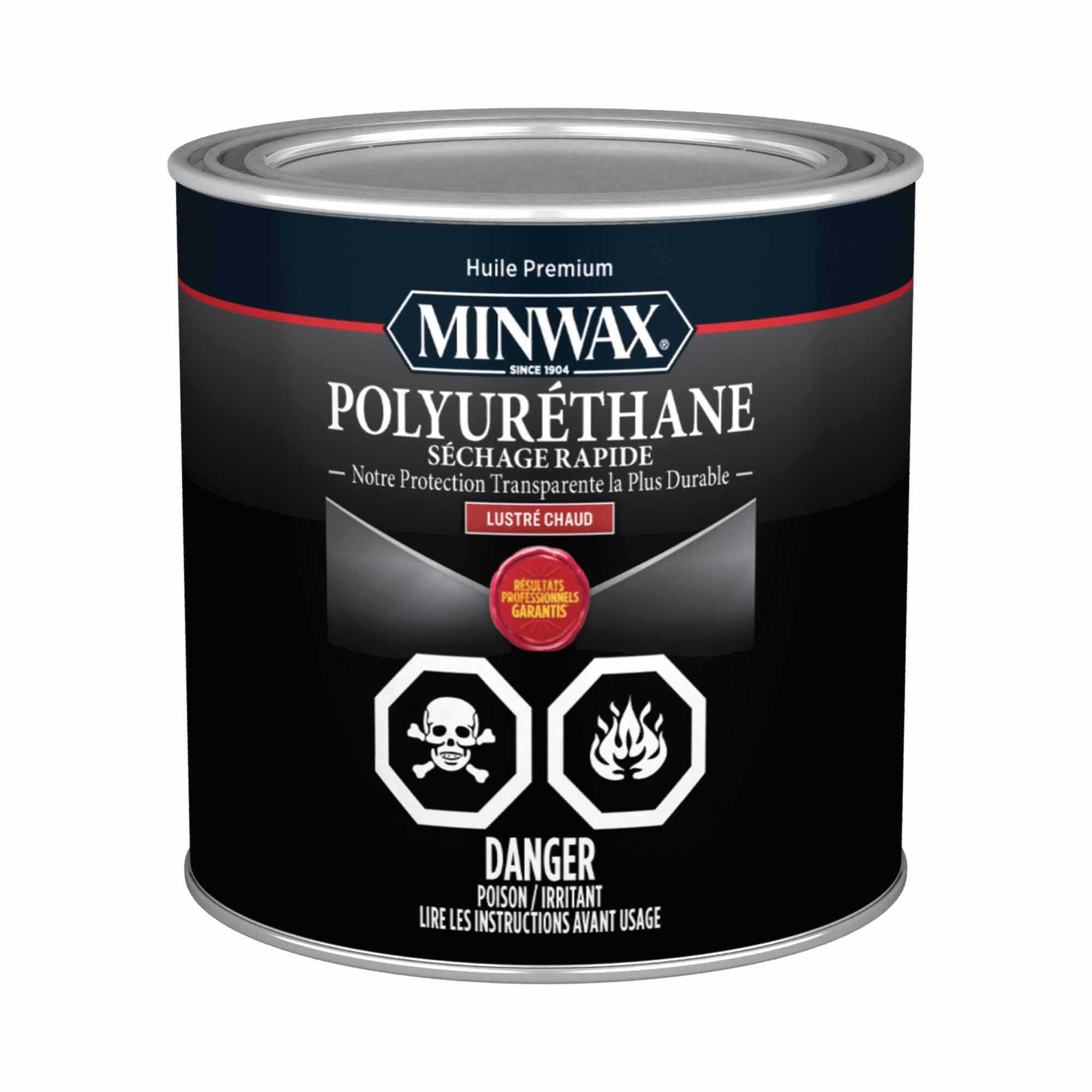 Minwax polyuréthane à séchage super-rapide transparent lustré, 236 ml