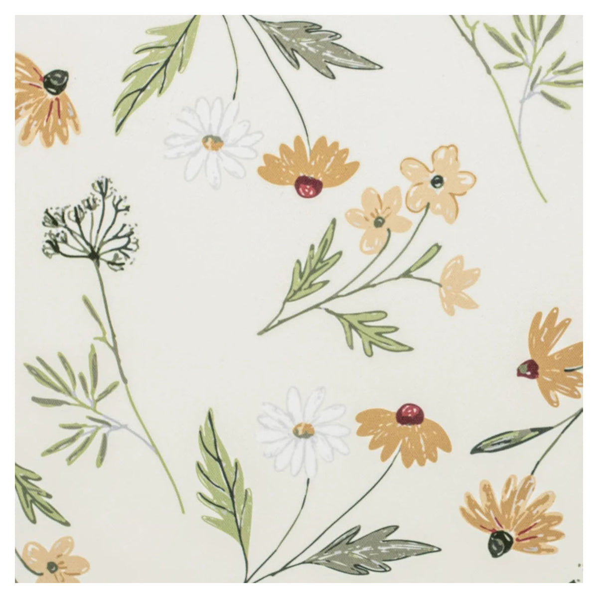 Nappe Margaret beige avec un imprimé fleurie, 54" x 72"