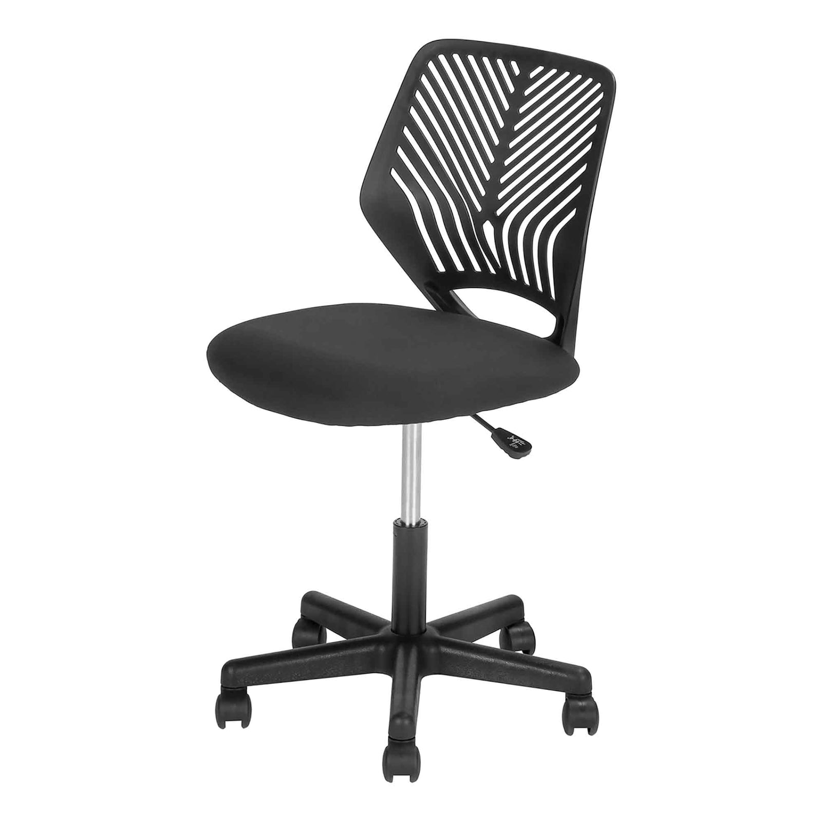 Chaise de bureau ergonomique et pivotante pour juvénile, noir