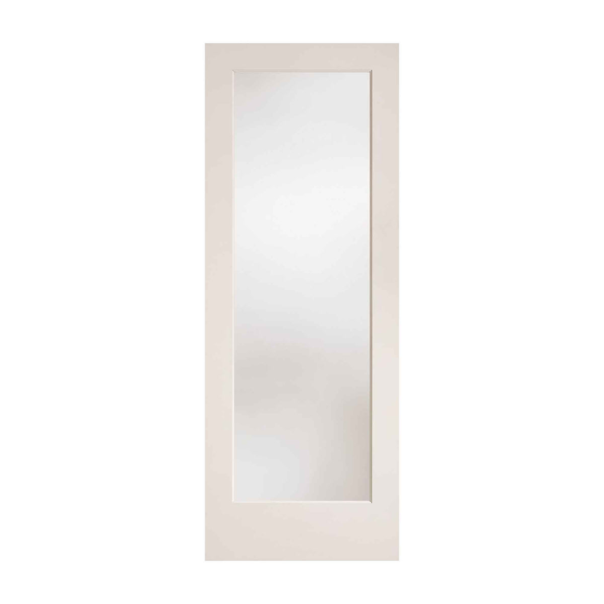 Porte Française de style Shaker à 1 verre laminé avec apprêt blanc, 32&#39;&#39; x 80&#39;&#39; 