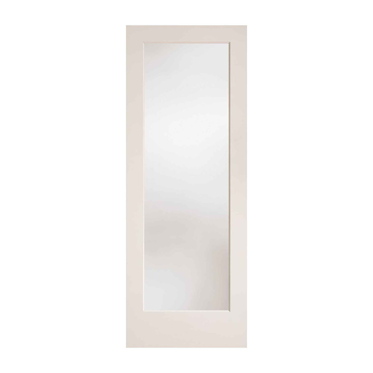 Porte Française de style Shaker à 1 verre laminé avec apprêt blanc, 28&#39;&#39; x 80&#39;&#39; 