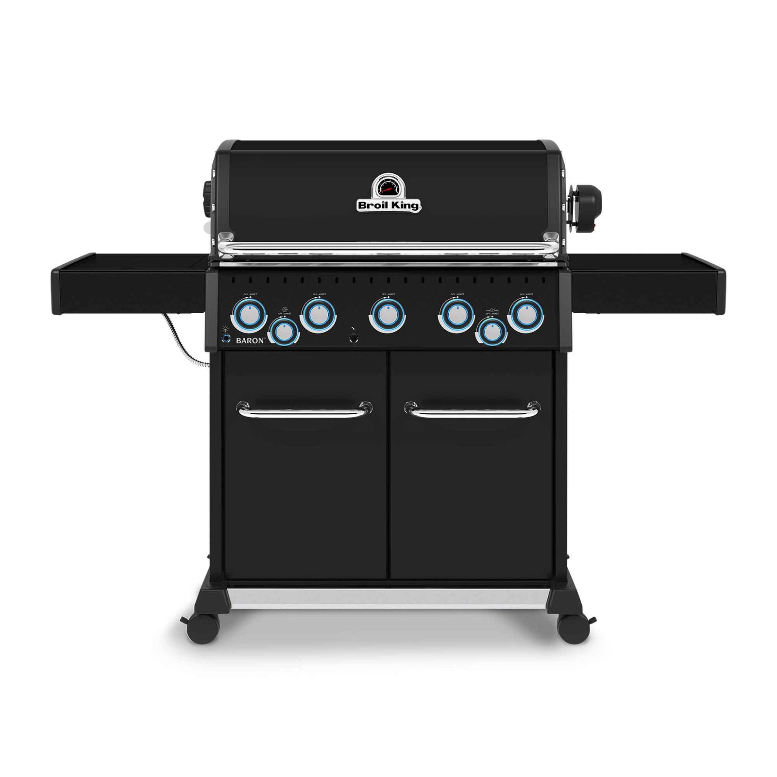 BBQ au propane Baron 590 Pro Shadow à 5 brûleurs + 1 brûleur latéral + 1 brûleur arrière, 70 000 BTU