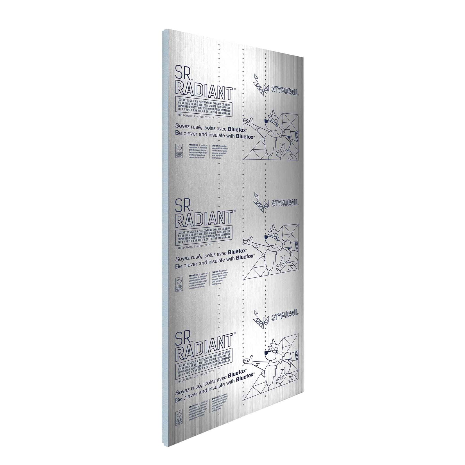 Panneau isolant rigide SR.RADIANT, 3-1/8'' x 4' x 8'-4'' (R17.2 / 10 PSI)