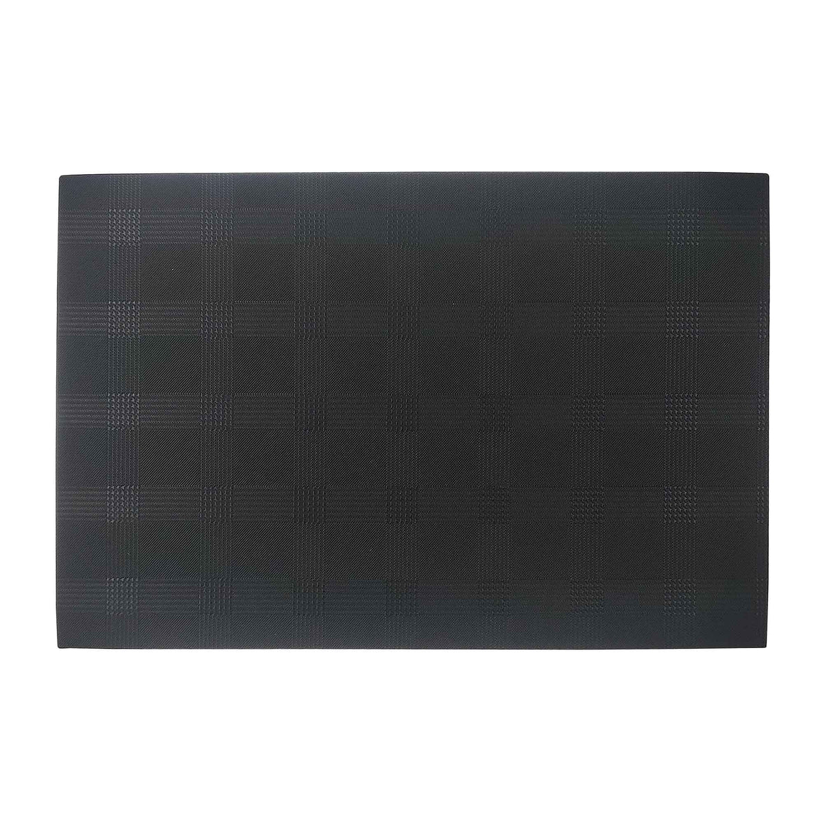 Napperon en tissu au motif carreauté, noir