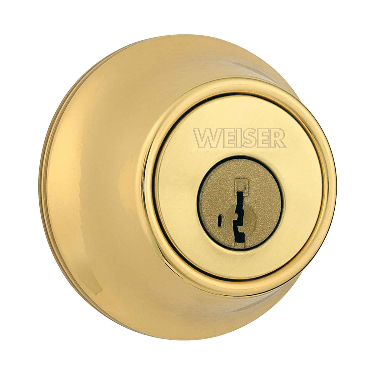 Pêne dormant rond de la série Élement, laiton poli