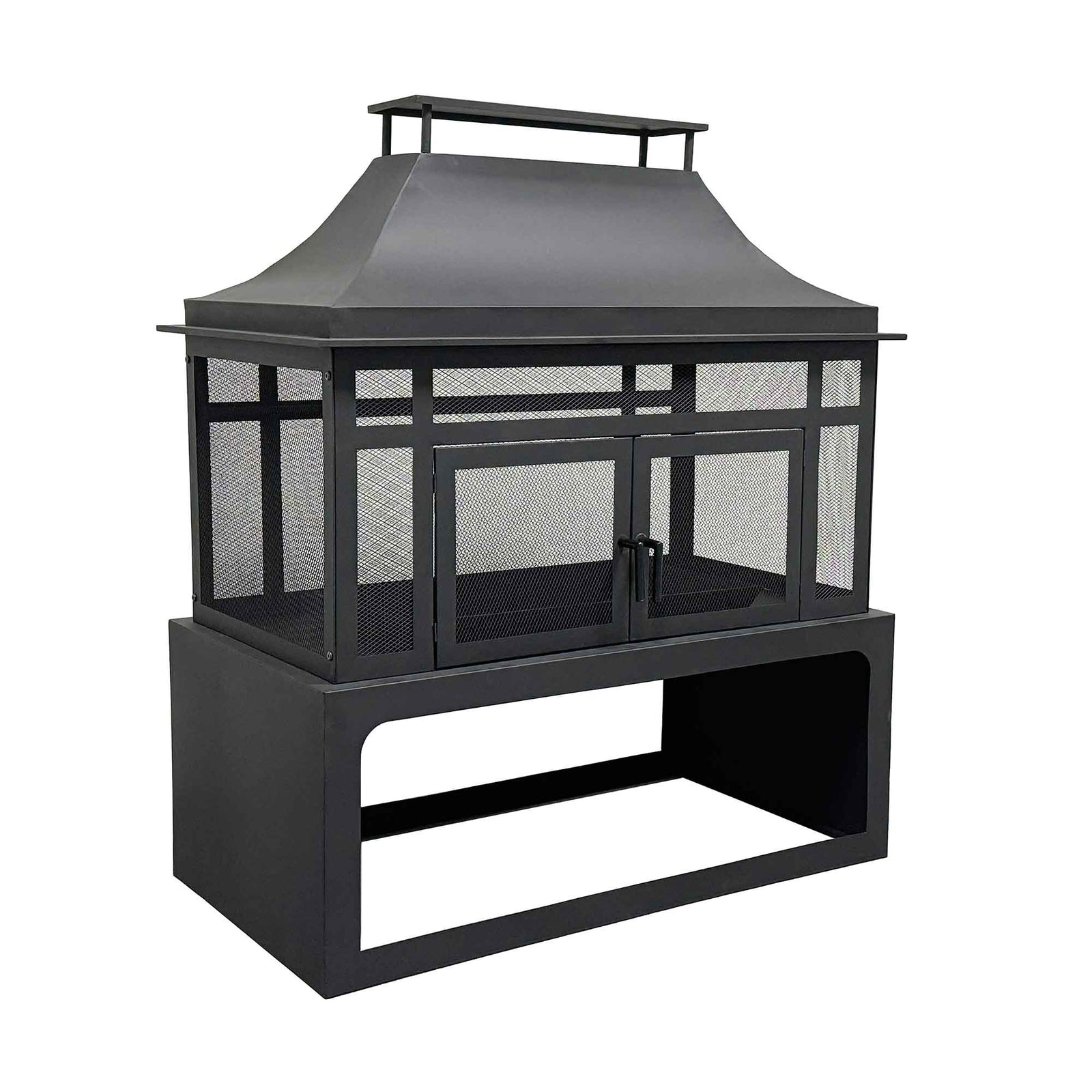 Foyer d'extérieur avec rangement à bûches, 40''