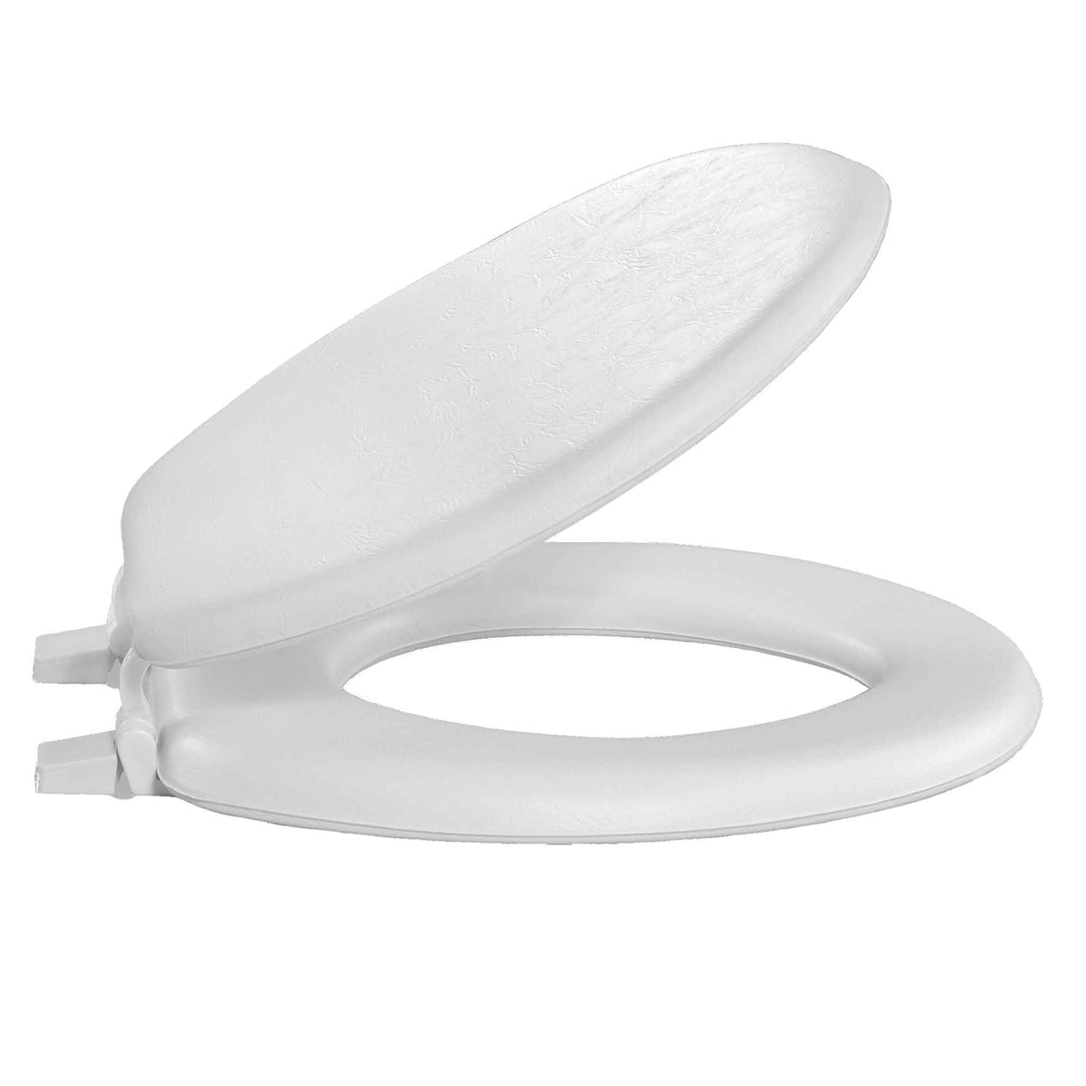 Siège de toilette coussiné standard rond et blanc, 17&quot; x 14,5&quot; x 2&quot;