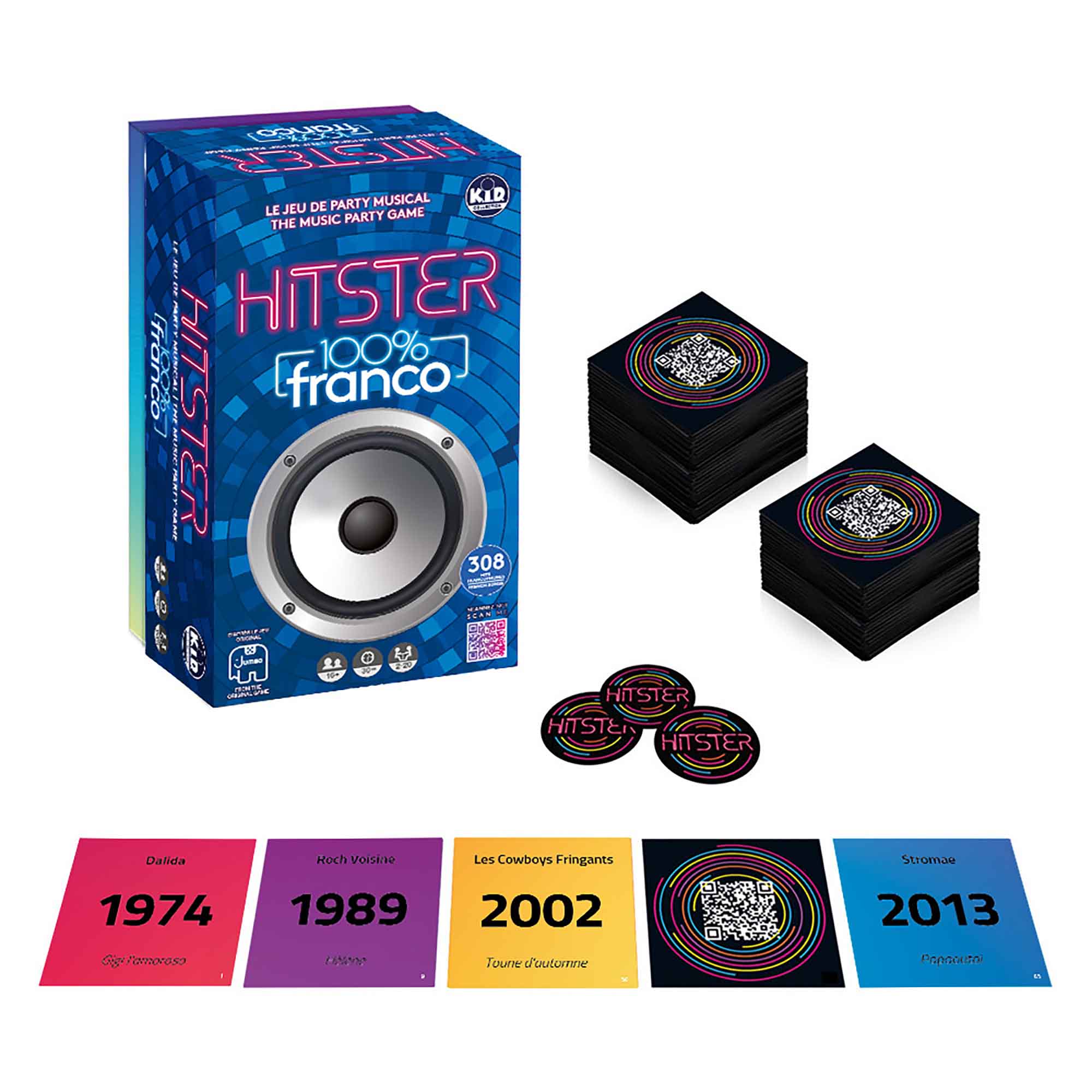 Jeu de party musical HISTER, 100 % Franco 