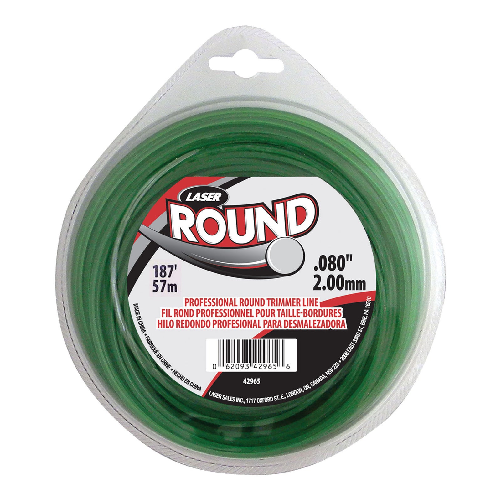 Fil carré pour coupe-bordure, 0,080'' x 187' (vert)