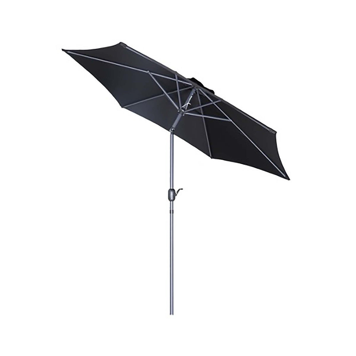 Parasol du marché inclinable de 9&#39;, noir