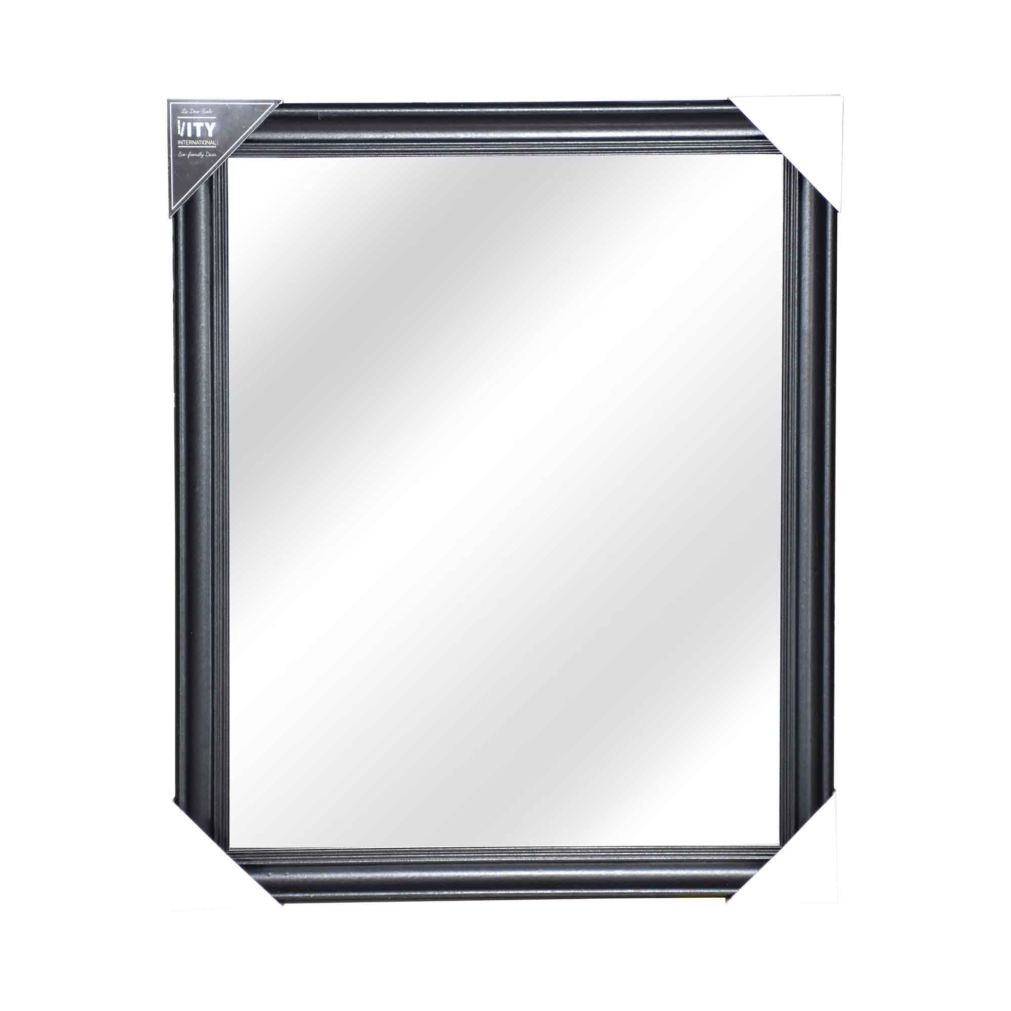 Miroir rectangulaire avec cadre de couleur noire, 16" x 20"