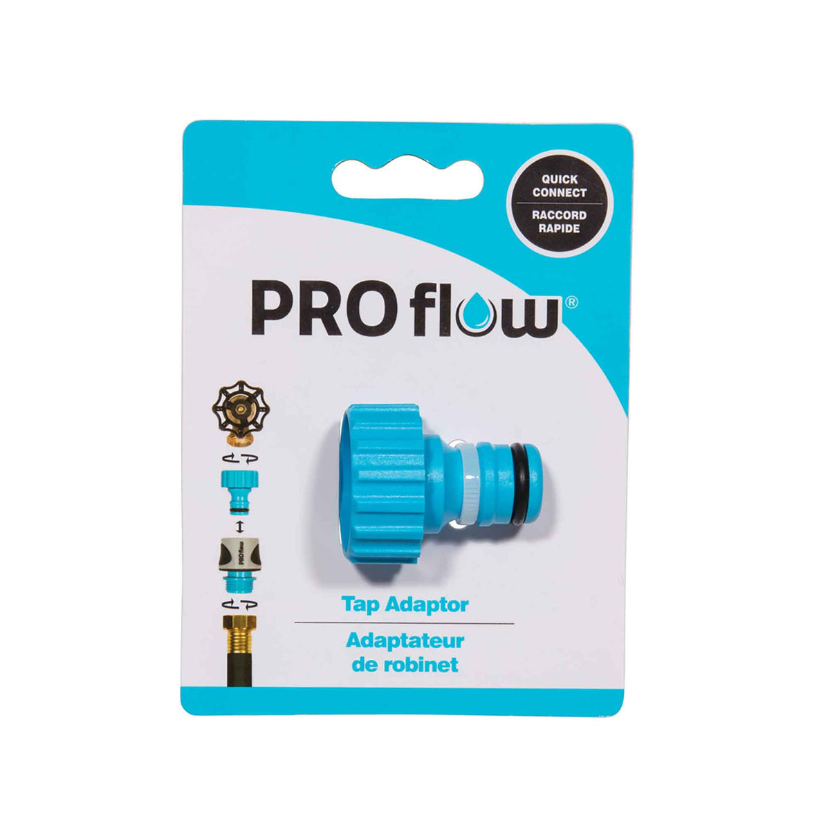 Adaptateur de robinet universel en plastique de 12 mm, bleu