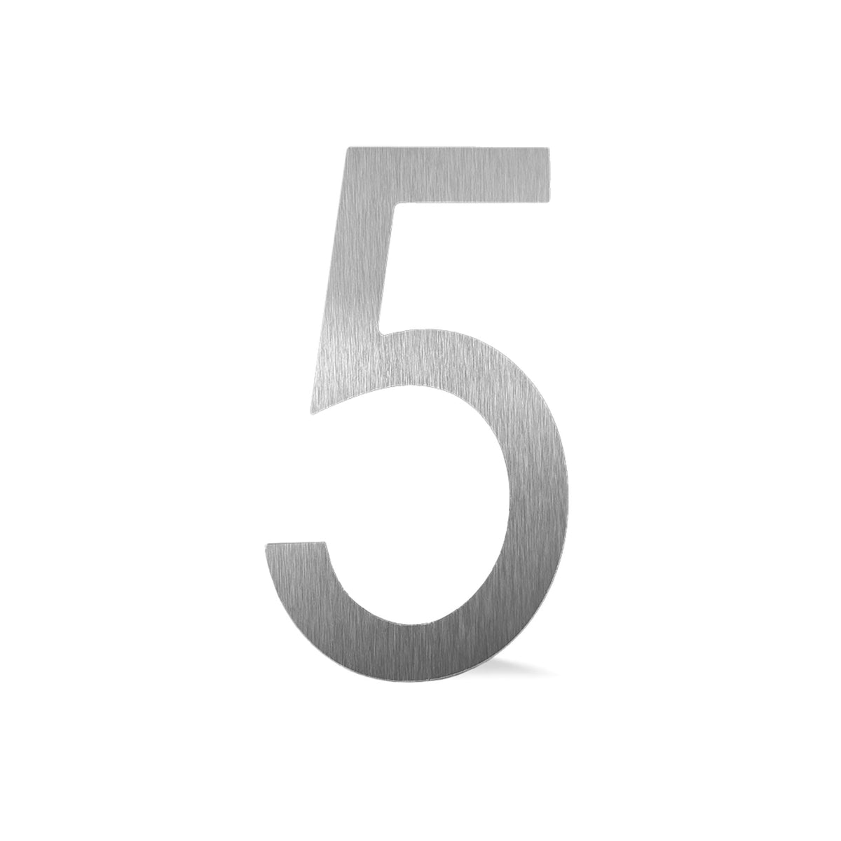 Chiffre flottant 3D de 9'' en alumipanel, #5 (aluminium)