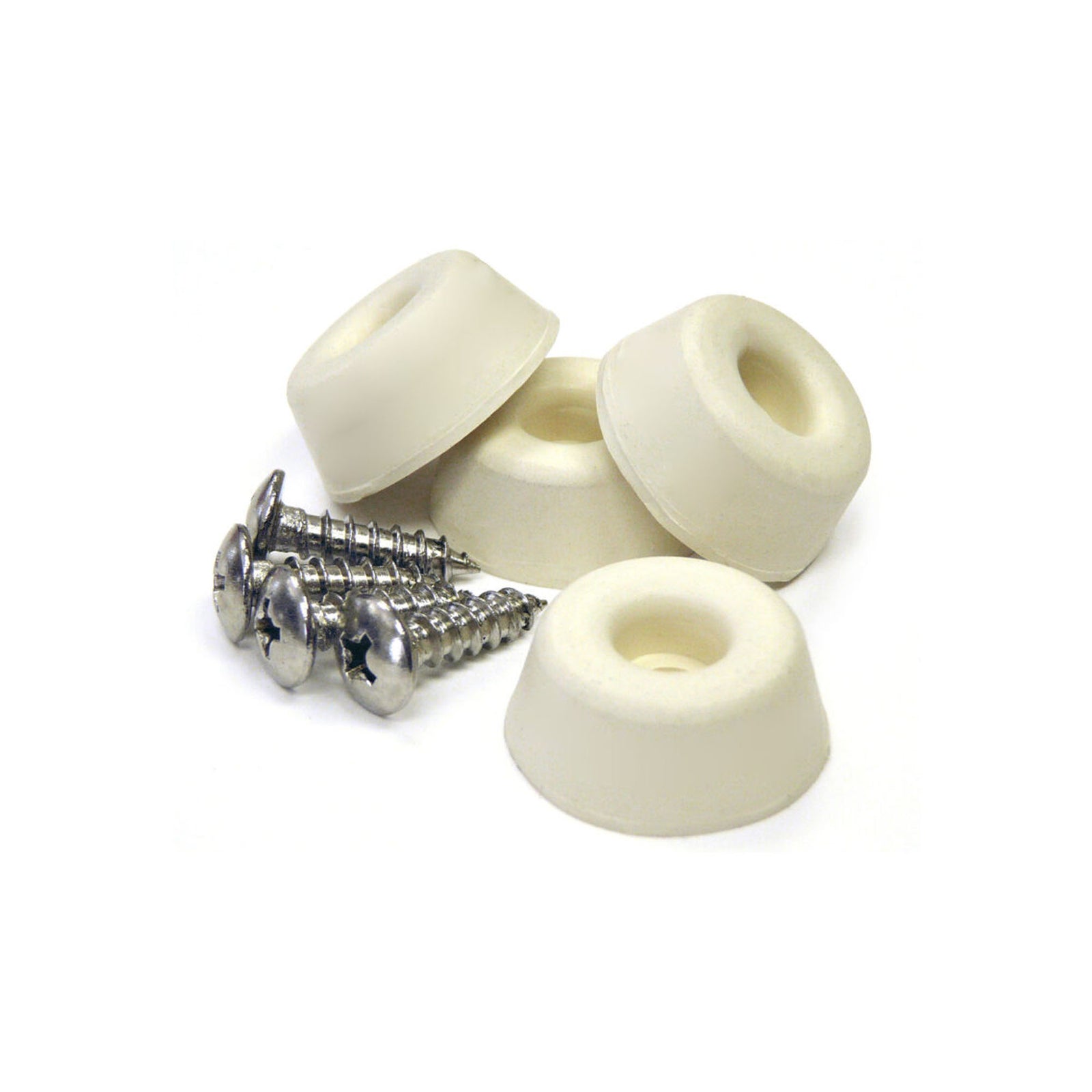 Butoir à visser en caoutchouc de 1'', amande (4 unités) 