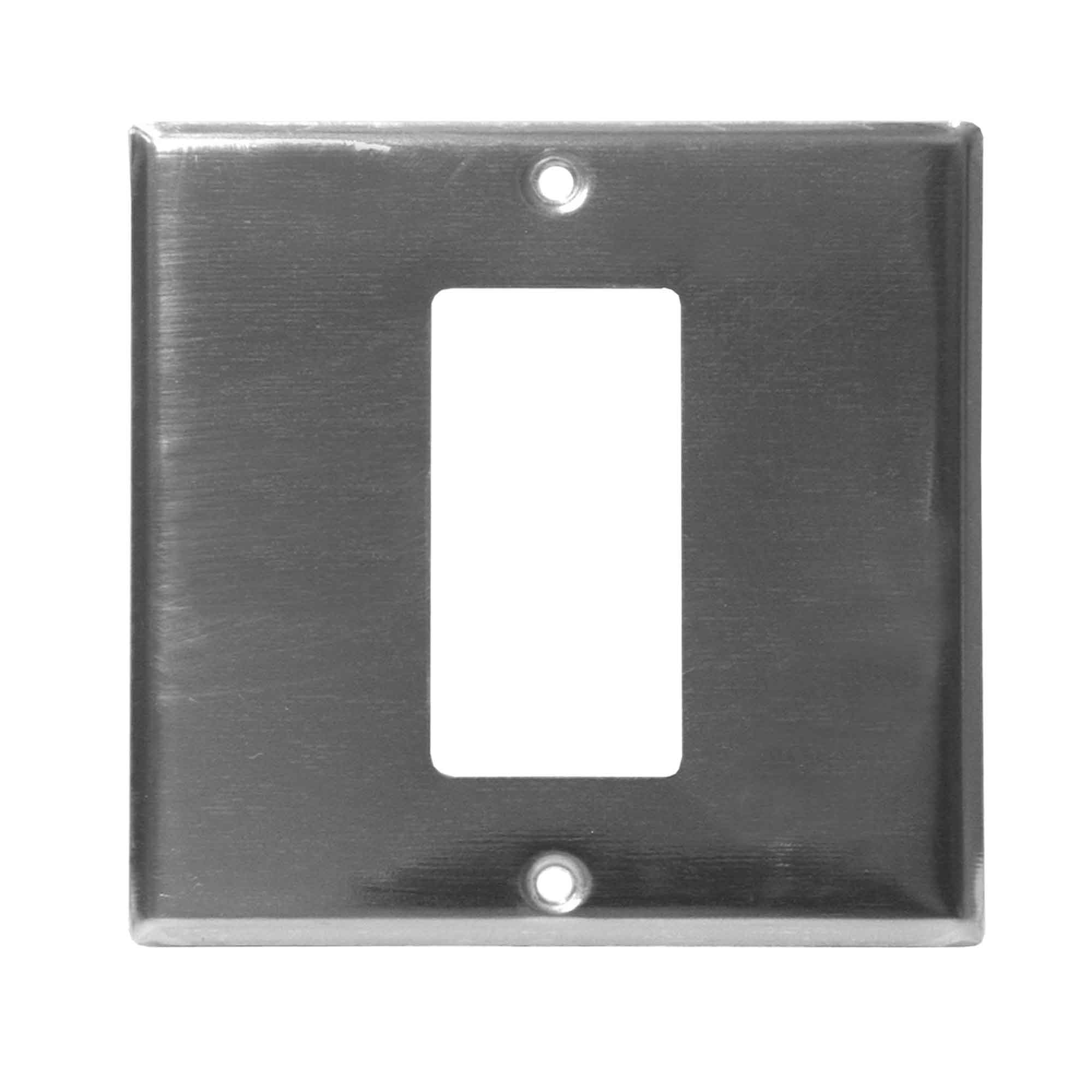 Plaque double pour 1 DDFT, chrome