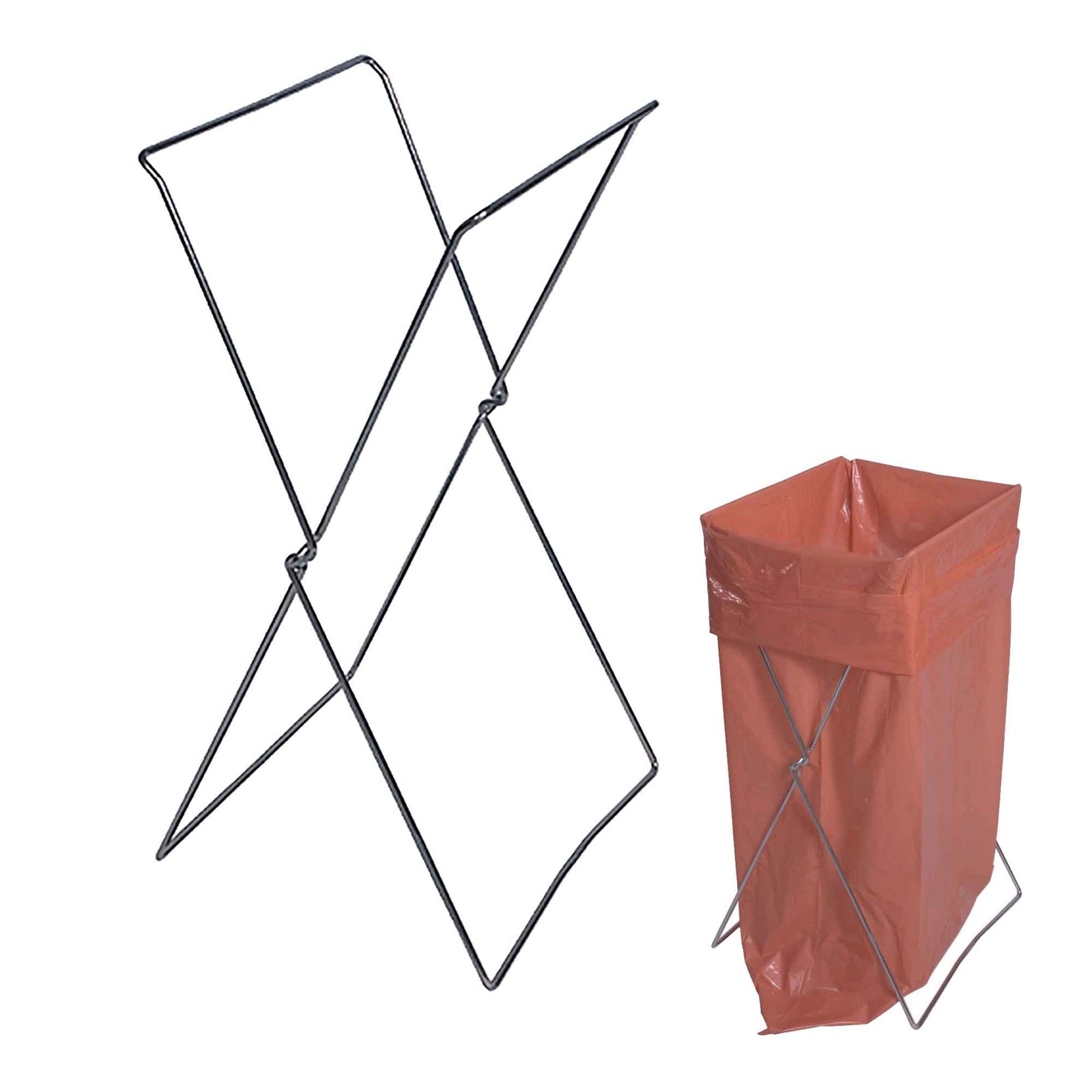 Support pour sac à déchets et pour sac à jardinage, portatif 