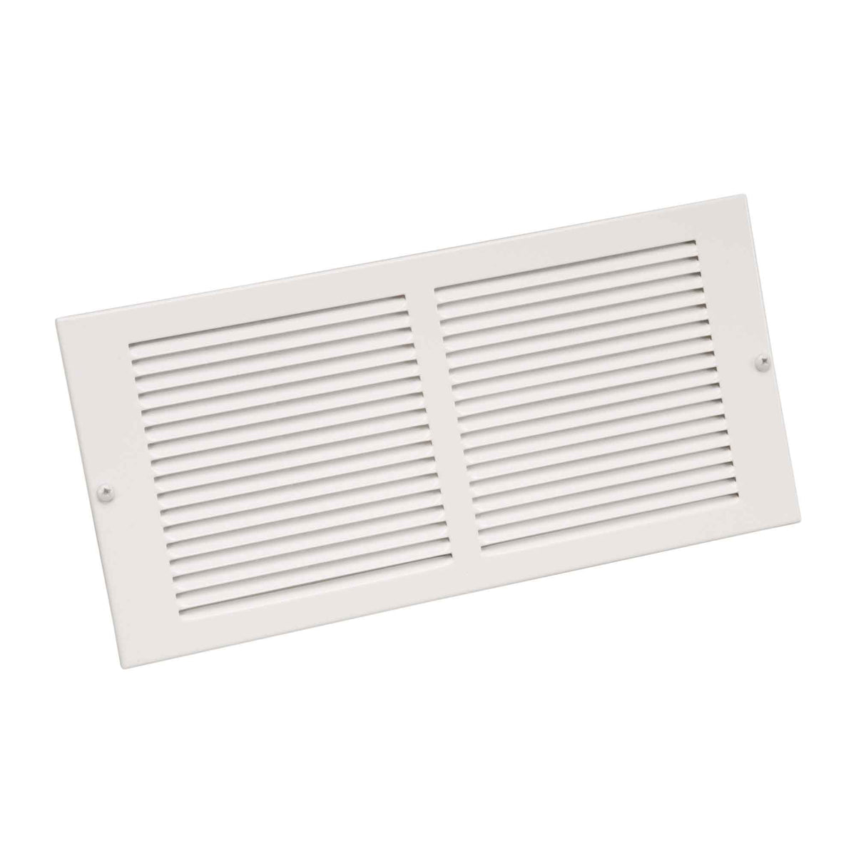 Grille d&#39;aération murale en acier peint en blanc, 10&quot; x 4&quot;