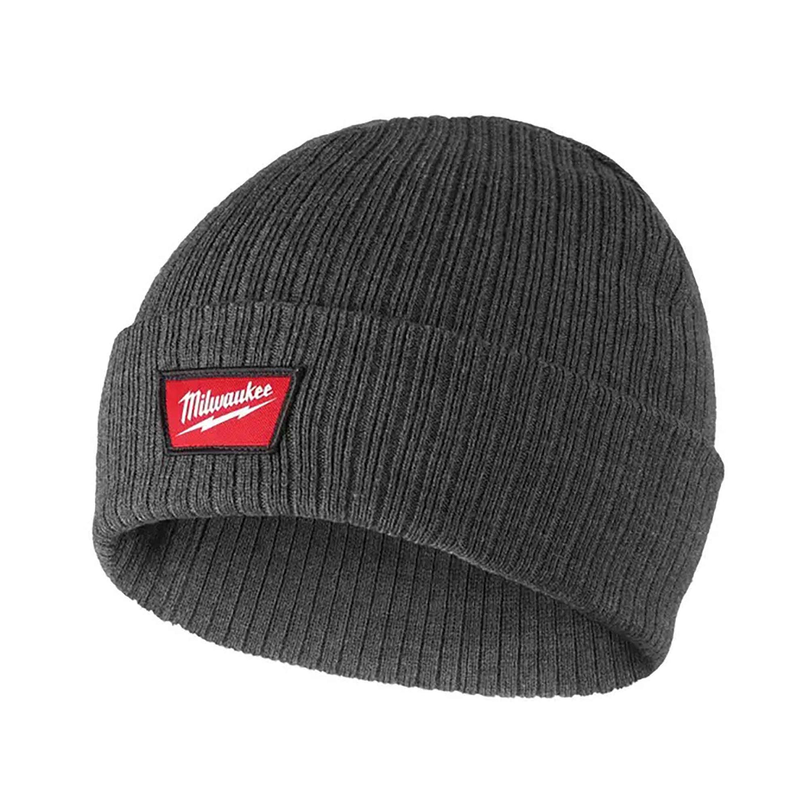 Tuque à revers Workwear en tricot côtelé, gris foncé
