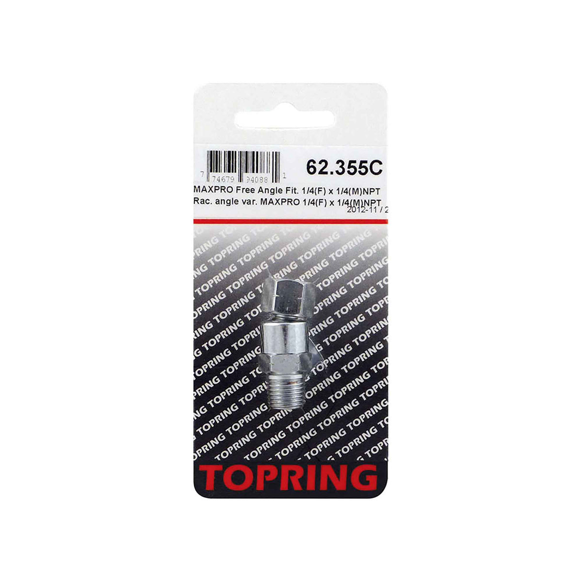 Adaptateur pivotant, 1/4 (F) à 1/4 (M) NPT