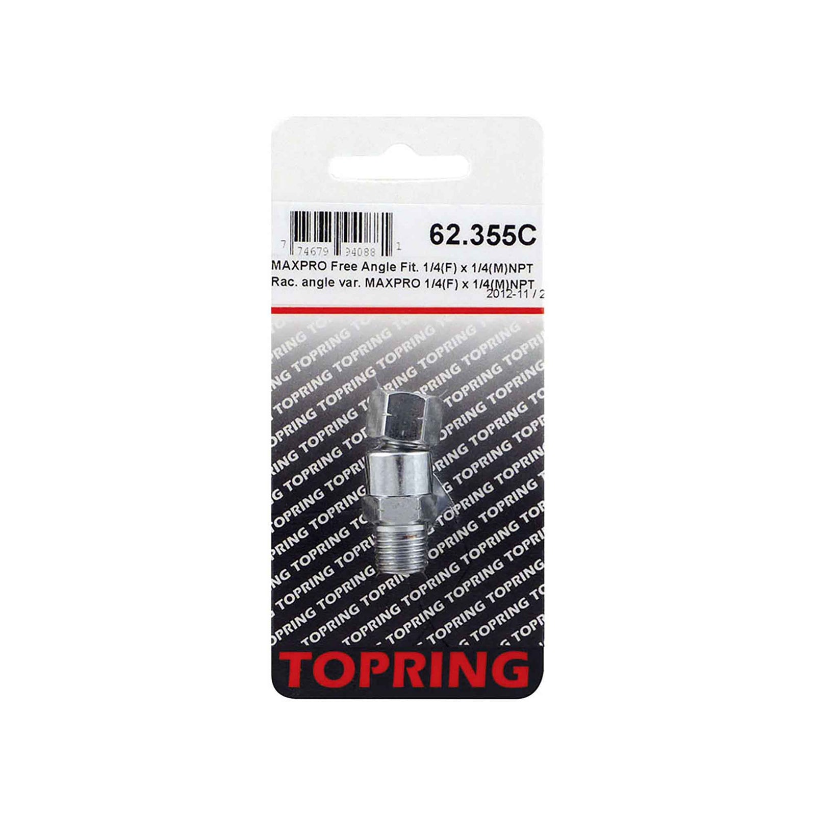 Adaptateur pivotant, 1/4 (F) à 1/4 (M) NPT